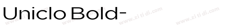 Uniclo Bold字体转换